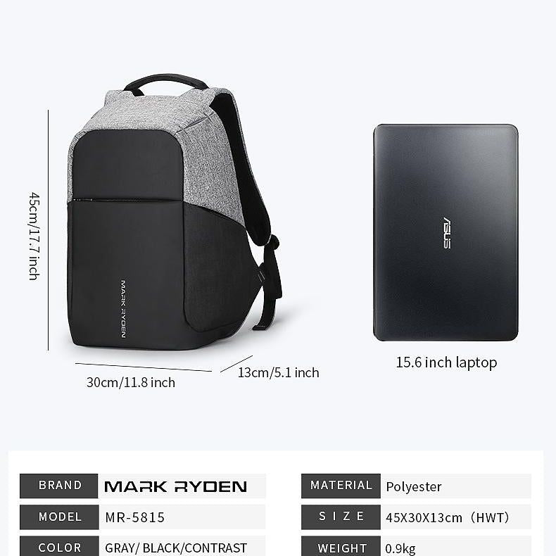 15-Inch Multifunction Usb Charging Laptop Backpack For Men-1915198262562918409