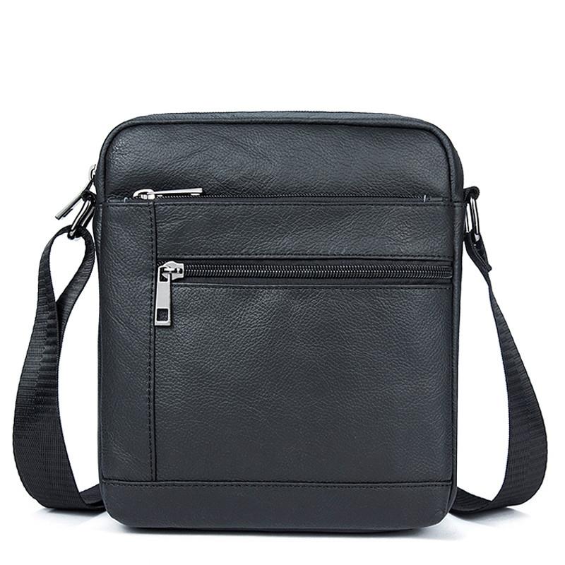 Men Cowhide Leather Crossbody Bag Vertical Shoulder Business Bag Coffee-1915196694170046465