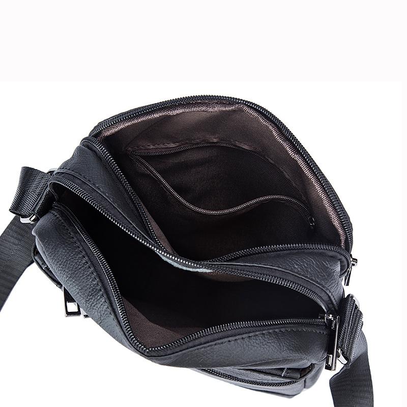 Men Cowhide Leather Crossbody Bag Vertical Shoulder Business Bag Coffee-1915196694170046469