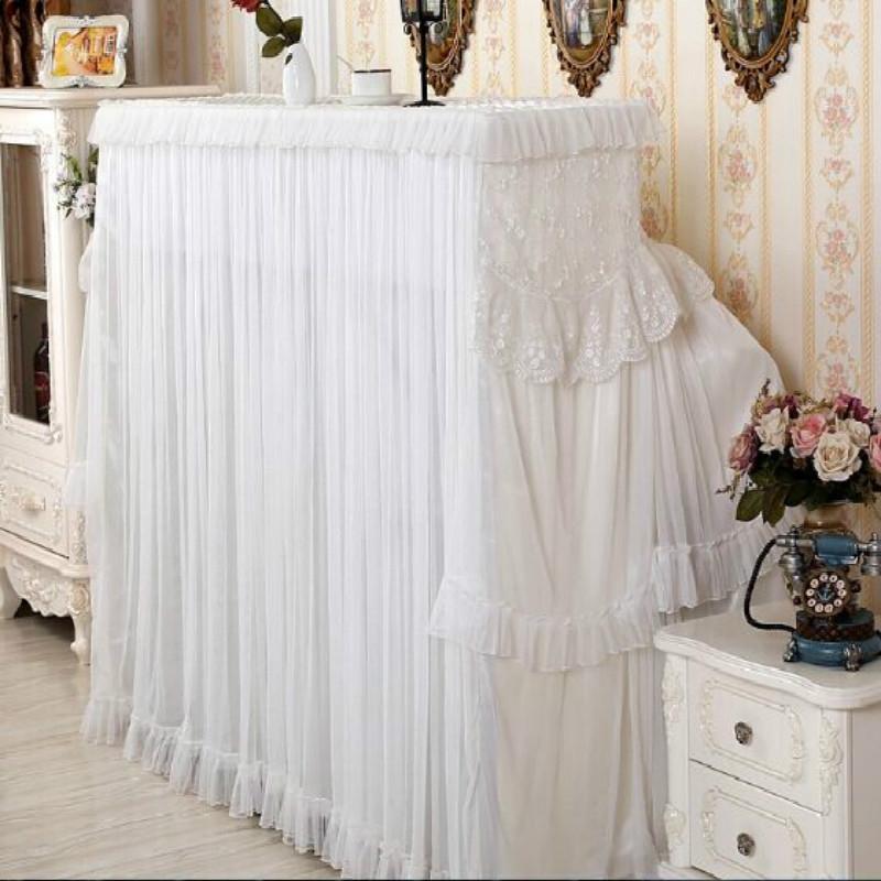 White Lace Piano Dust Cover - Embroidered Full Size 153X33X120Cm-1964932189464432645