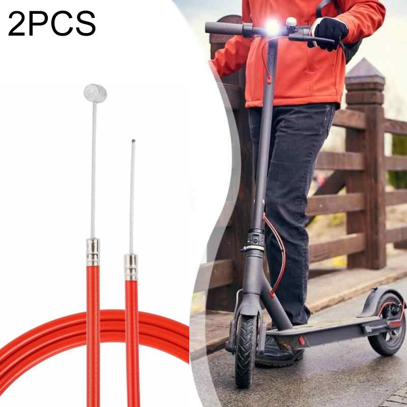 2-Pack Rear Disc Brake Cable For Xiaomi Mijia M365 Electric Scooter - Red-1964932187048513536