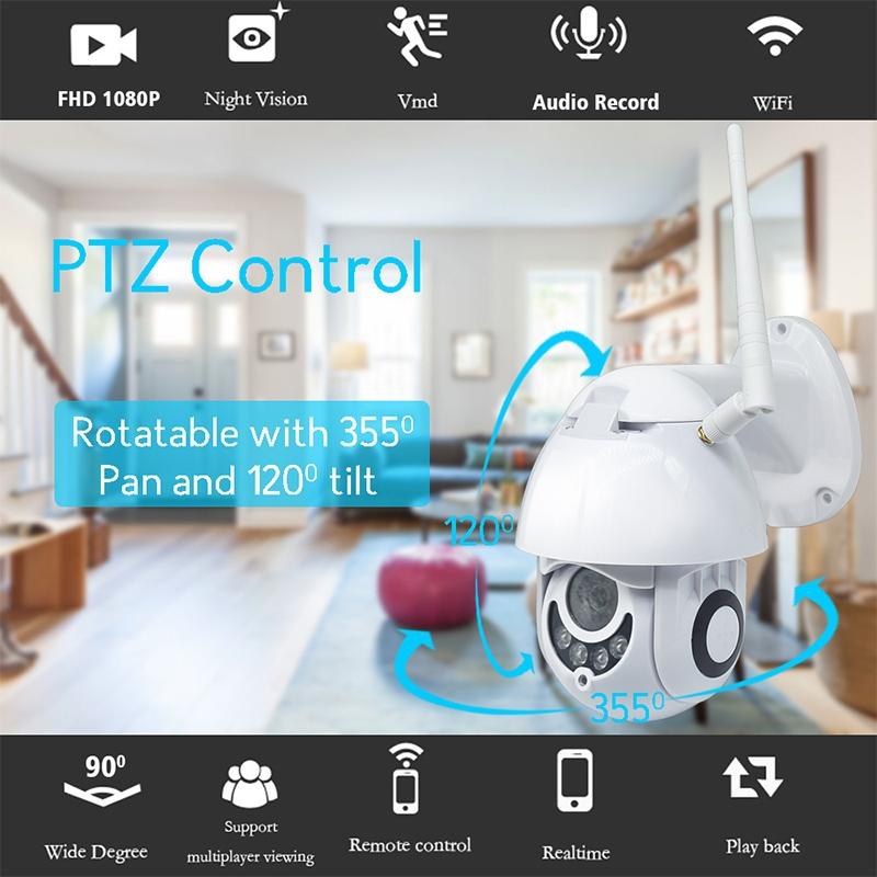 Smart Dome Camera With 355 Degree Rotation Infrared And Two-Way Voice Intercom-1915196515907932167