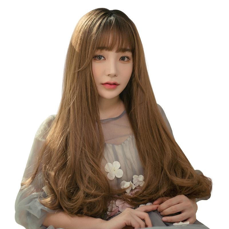 Silk Mist Blue Curly Wig For Girls - High Temp Long-1915198355877793800