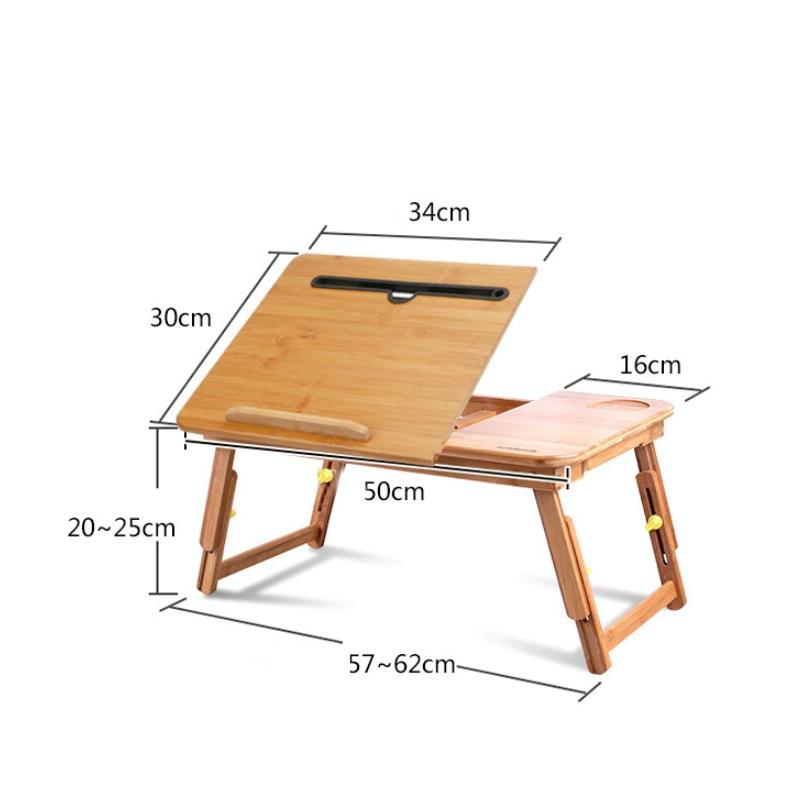 Foldable Laptop Desk For Bed - Lazy Computer Table With Card Slot-1964932339100422145