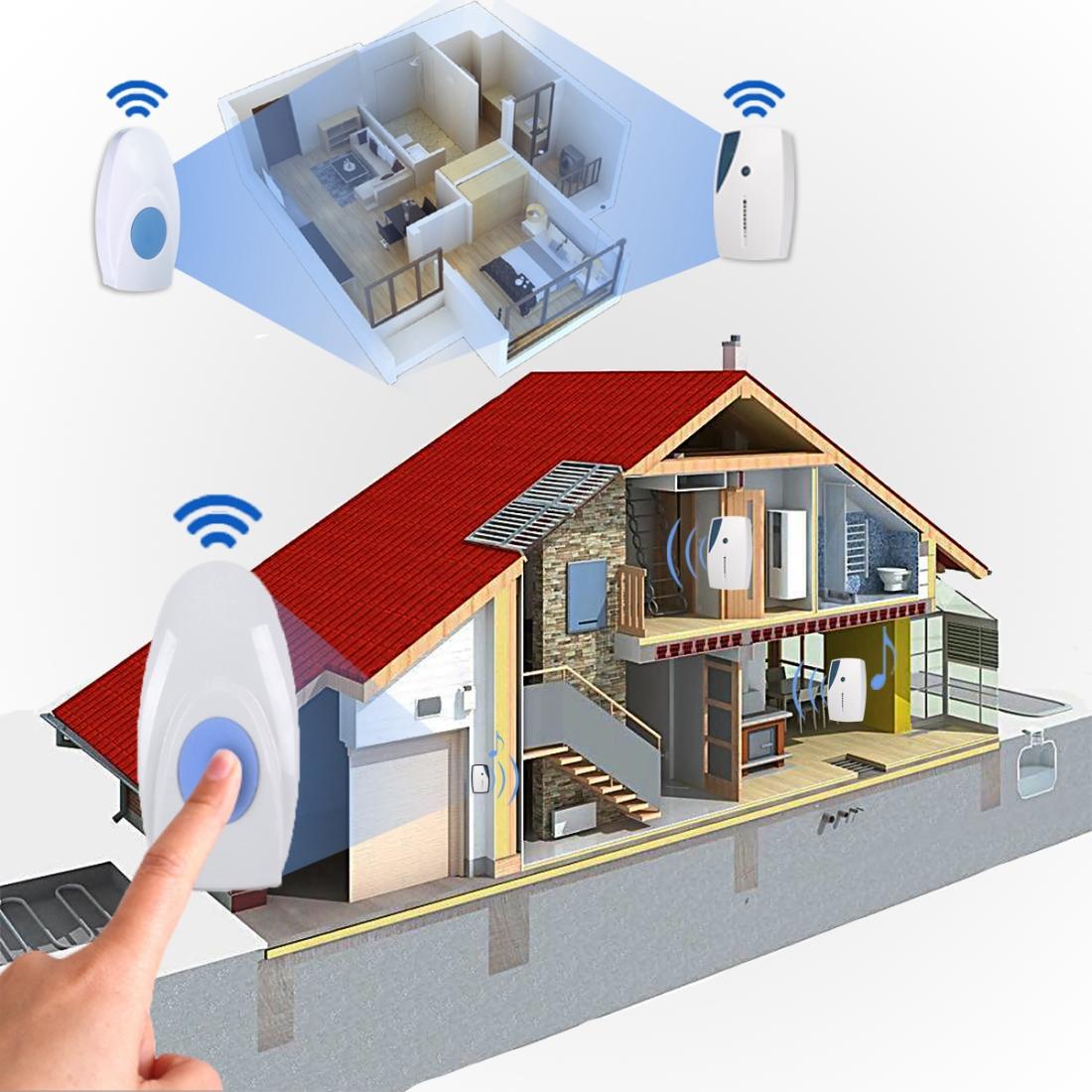 Wireless Waterproof Doorbell With 36 Chimes - Remote Control-1915197469176762370