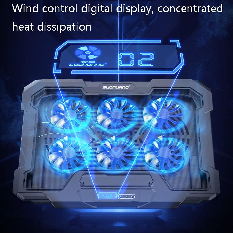 Lcd Gaming Notebook Cooler With Exhaust Fan-1964932202651324419