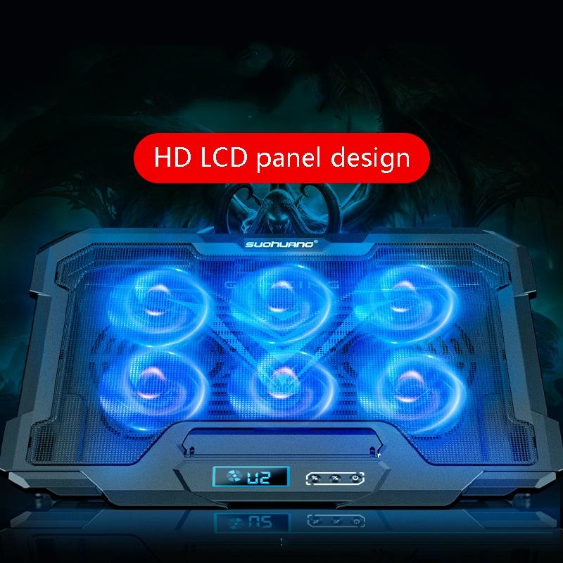 Lcd Gaming Notebook Cooler With Exhaust Fan-1964932202651324420