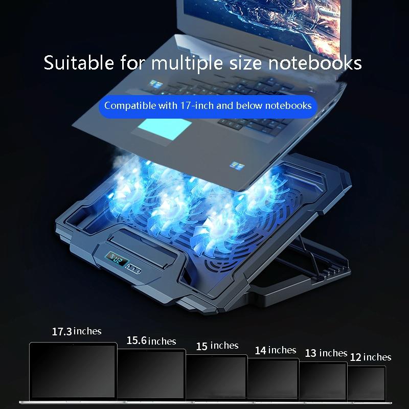 Lcd Gaming Notebook Cooler With Exhaust Fan-1964932202651324421