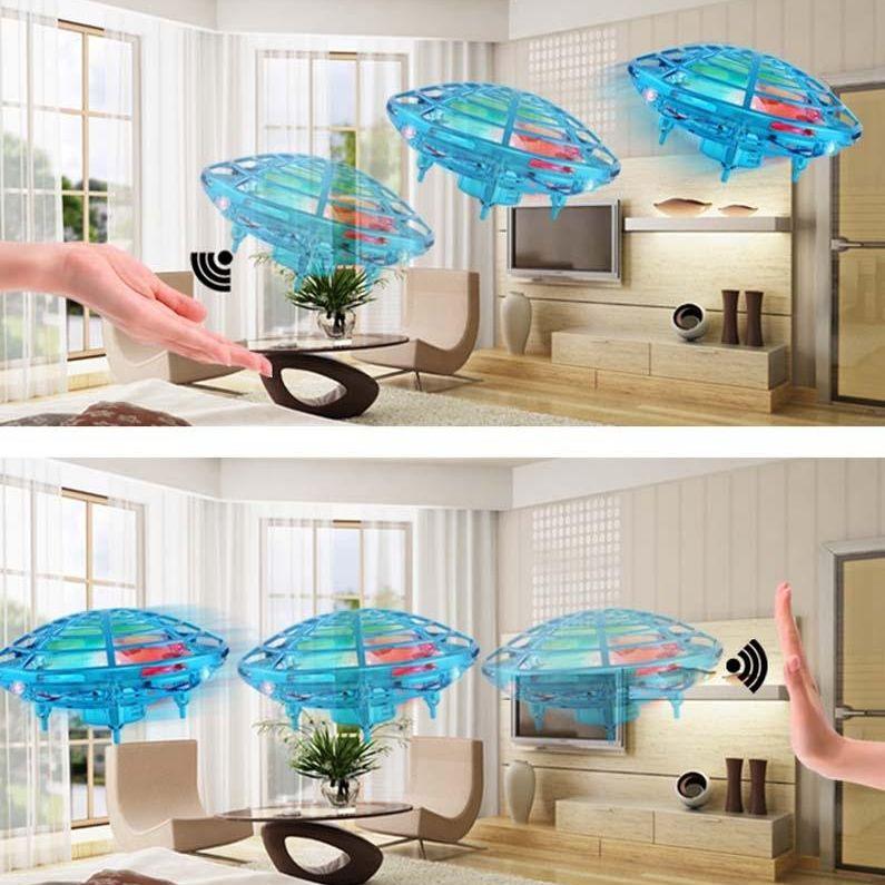 5 Induction Quadcopter Mini Drone - Colourful Lights Red-1915198151120261124