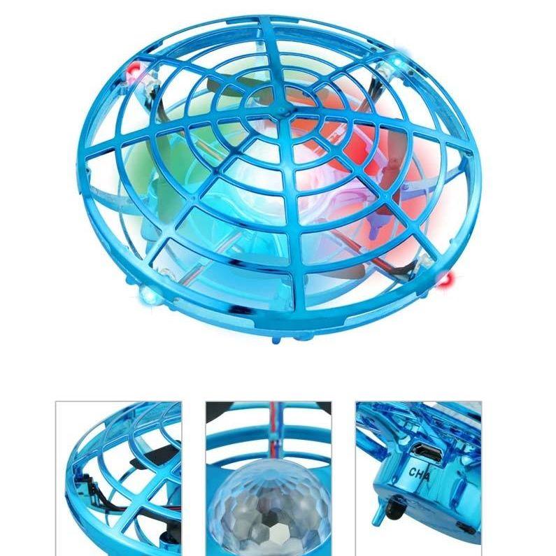 Remote Control Mini Drone With Colourful Lights - Induction Quadcopter-1915197690208194562