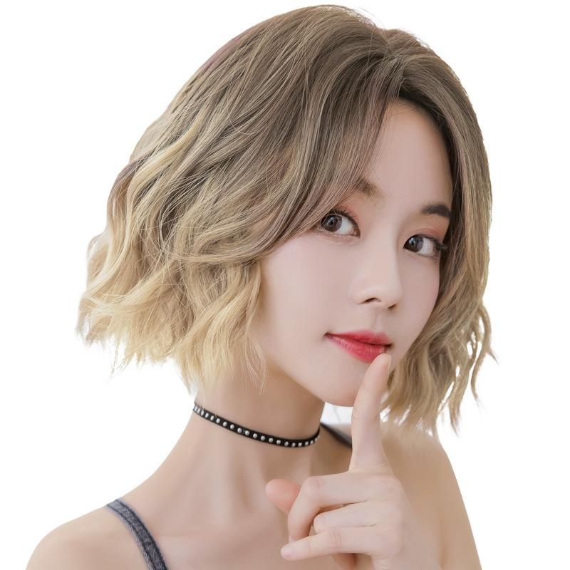 32Cm Short Curly Wig For Women - Natural Look Light Tea-1915196870943182848
