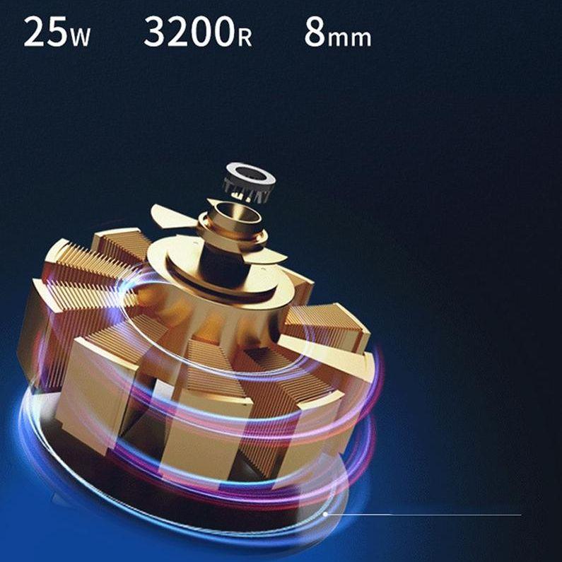 Electric Shock Muscle Massage Gun - Foldable Black Pocket-1915198270523707394