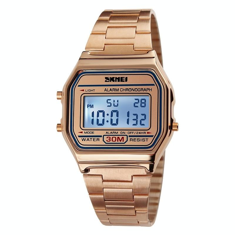 Lightweight Waterproof Men Electronic Watch With Steel Band-1915198112641716224