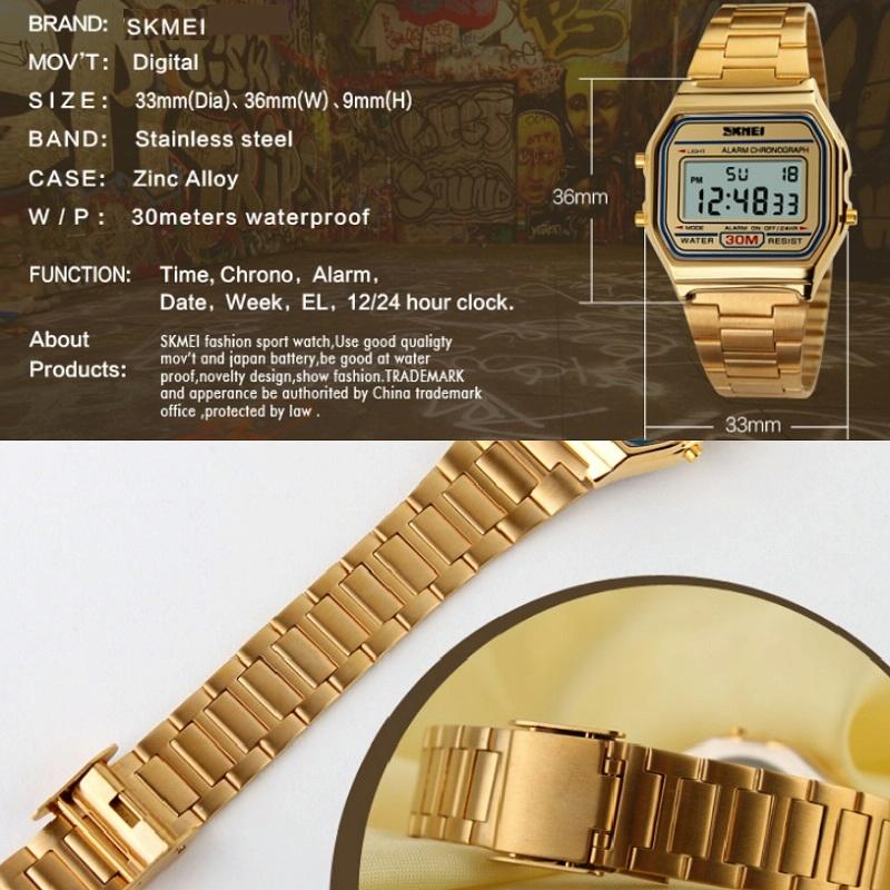 Lightweight Waterproof Men Electronic Watch With Steel Band-1915198112641716232