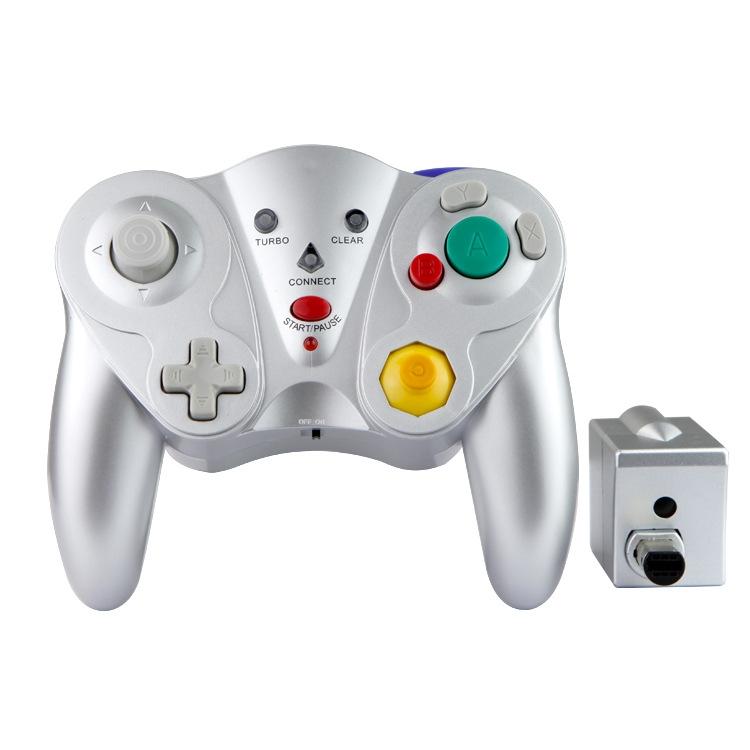 Silver Wireless Gamepad For Nintendo Ngc-1915197629915074564