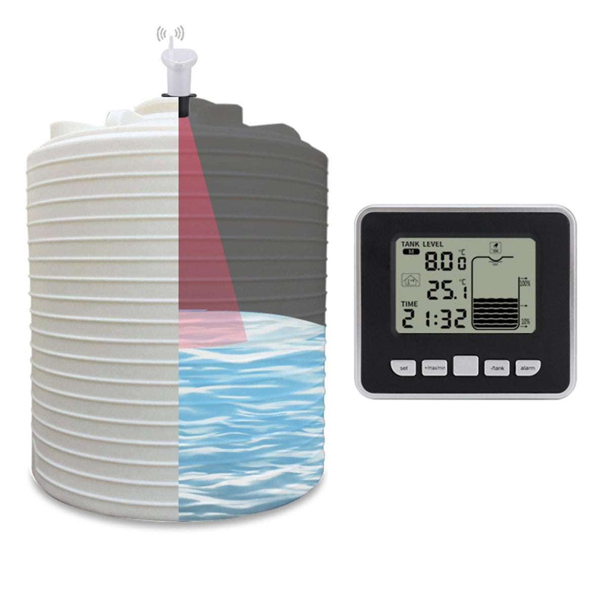 Ultrasonic Water Tank Level Gauge - Multifunctional-1915197089575473158