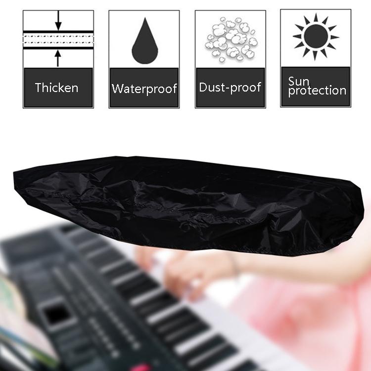 Water-Repellent Electronic Keyboard Cover - 61 Keys Oxford Cloth Dust Drawstring-1915198254140755970