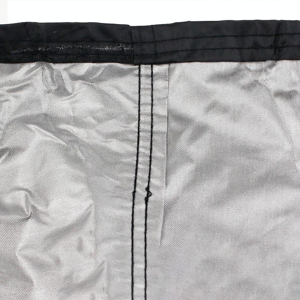 Waterproof Outdoor Bench Cover - Fits 2 Seats - 134X66X89Cm - Black / Silver-1915196954430803971
