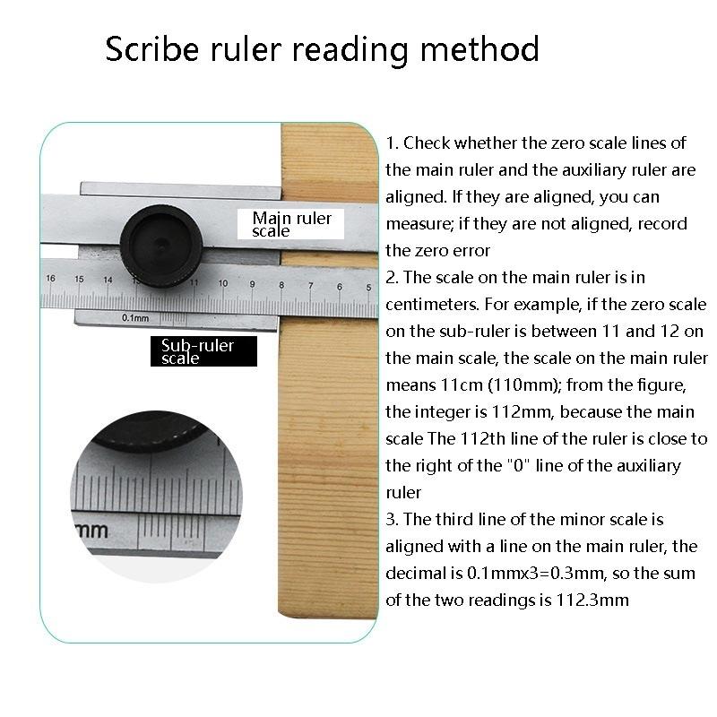 Portable Woodworking Scribing Ruler - 0-300Mm-1915197964243046407