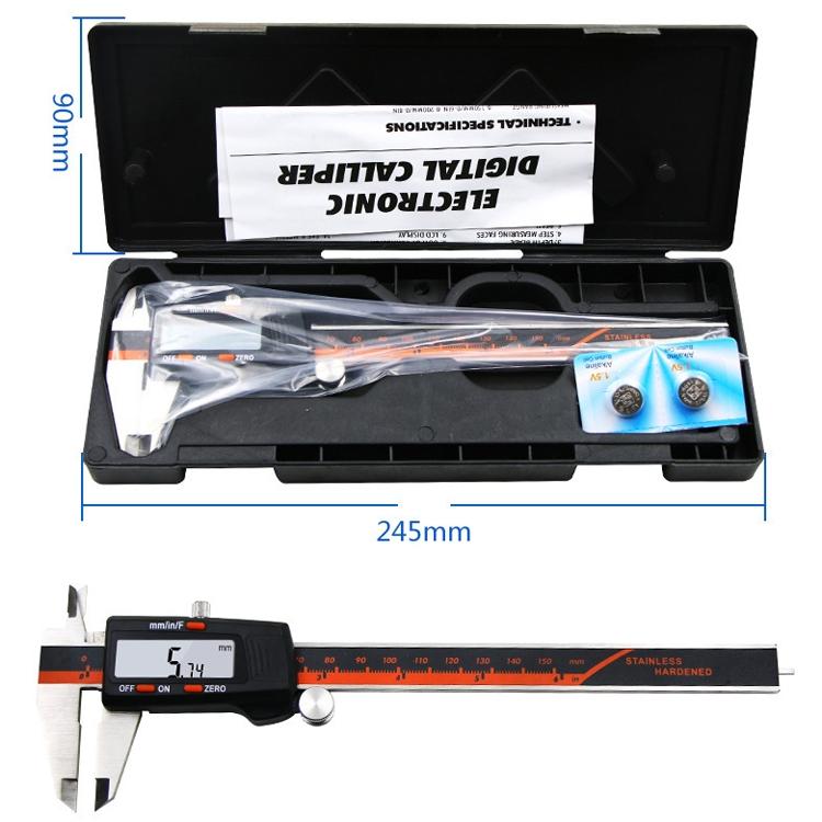 Digital Display Vernier Caliper - 0-150Mm Stainless Steel Body-1915198149614505990