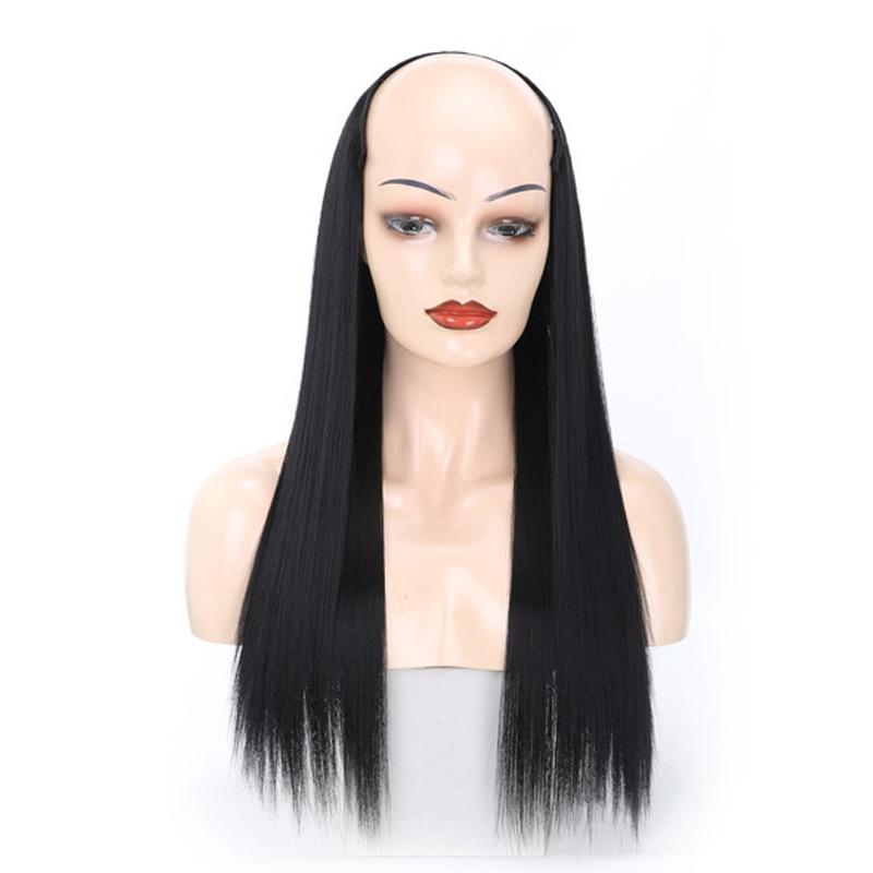 U-Shaped Long Straight Half Wig Headgear - No Code-1915198365415641092