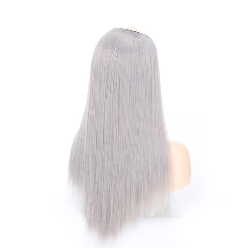 14 Long U-Shaped Half Wig For Straight Hair In Grandma Gray - Us 0906-1915197544430964737