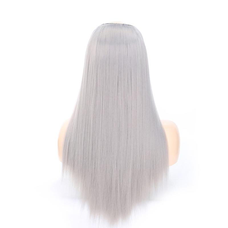 14 Long U-Shaped Half Wig For Straight Hair In Grandma Gray - Us 0906-1915197544430964739
