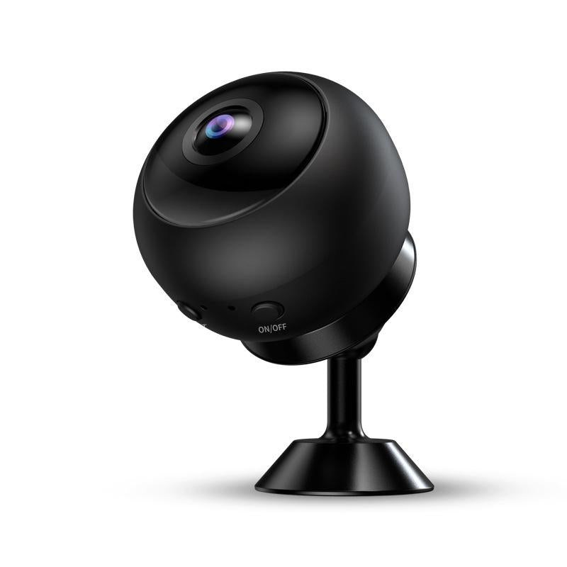 Small Wireless Security Camera With Night Vision - 1080P 5Ghz Remote - Matte Black-1964932166982963200