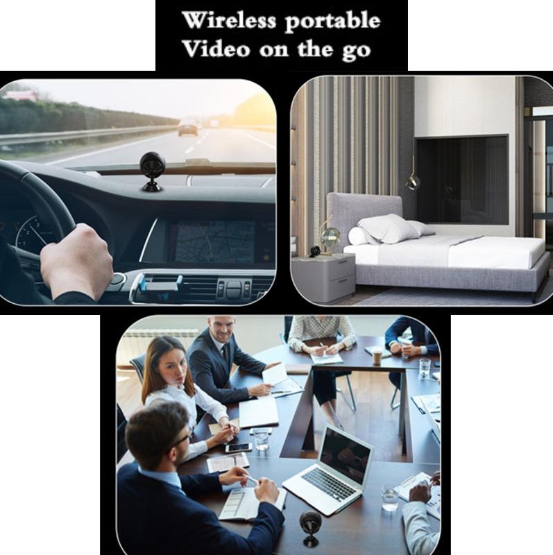 Small Wireless Security Camera With Night Vision - 1080P 5Ghz Remote - Matte Black-1964932166982963207