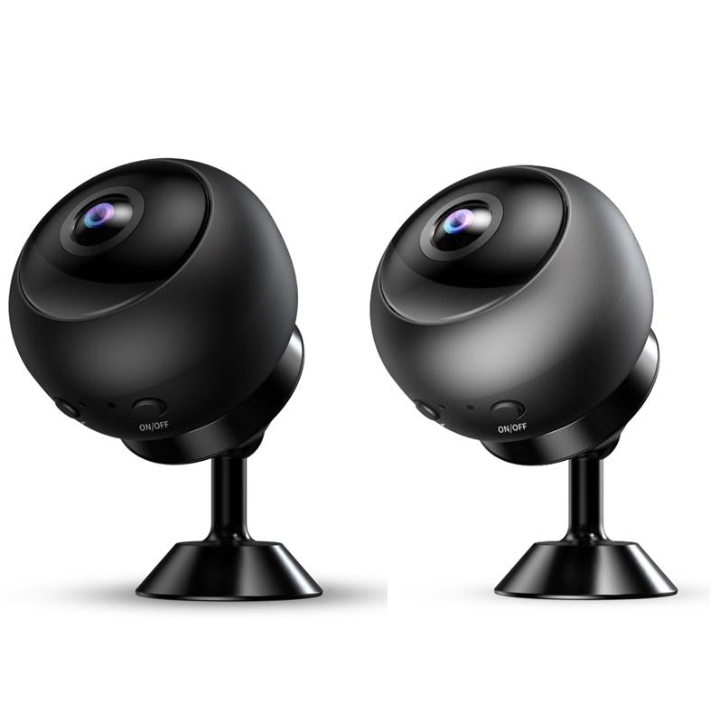 Small Wireless Security Camera With Night Vision - 1080P 5Ghz Remote - Matte Black-1964932166982963201
