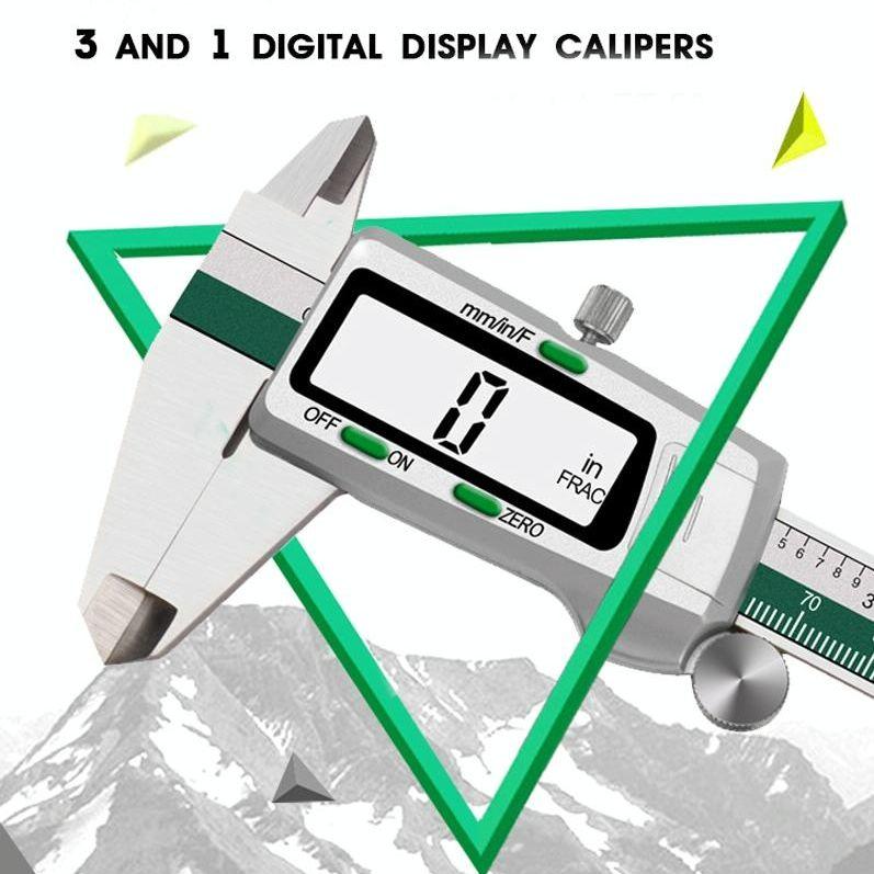Digital Display Vernier Caliper - 0-150Mm Stainless Steel - Green-1915197423706312708