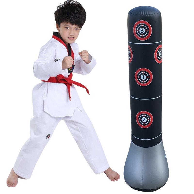 1.5M Vertical Inflatable Punching Bag For Kids - Thickened Tumbler Vent Boxing Column-1915197092981248005