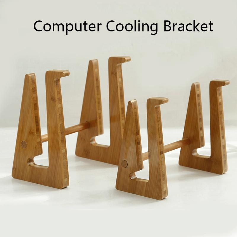 Bamboo Wood Desktop Storage Rack For Computers And Tablets-1964932346641780738