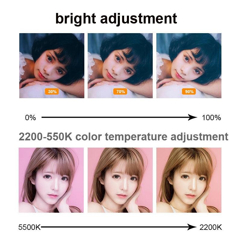 Adjustable 6 Led Ring Light With Strong Clip - 2M Desktop Computer Clip Light-1915198013538701316