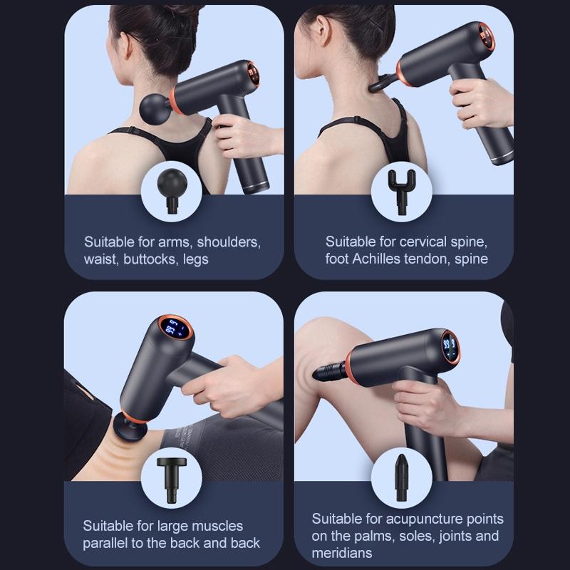 Black Storage Model Fitness Massager - Relax Muscles-1915198153473265669