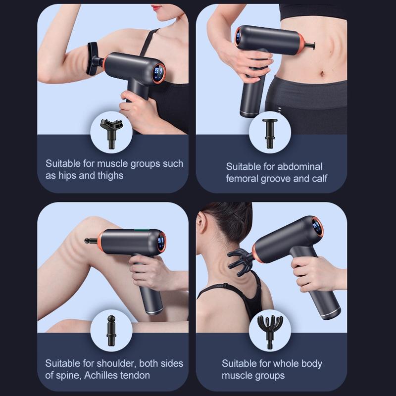 Black Storage Model Fitness Massager - Relax Muscles-1915198153473265670
