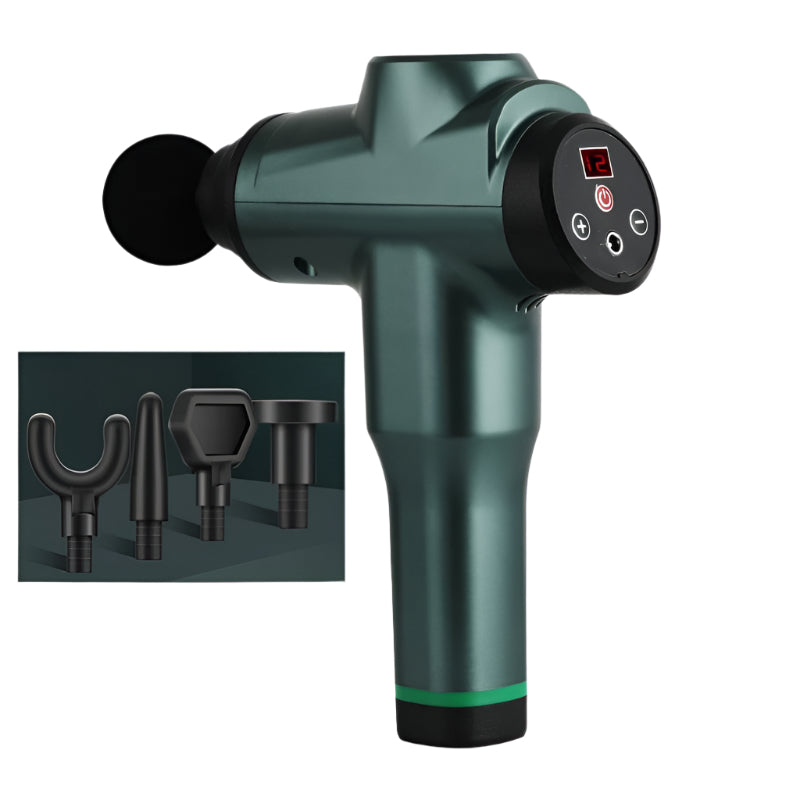 Portable Fascia Massage Gun For Muscle Relaxation - 12 Gears Green-1915196531993088006