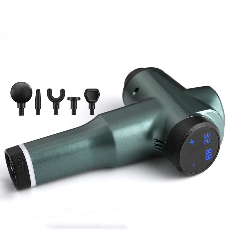 Portable Fascia Massage Gun For Muscle Relaxation - 32 Gears Green-1915196529702998016