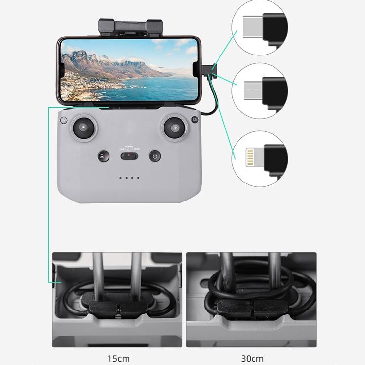 Mobile Phone / Tablet Cable For Dji Mavic Air 2S / Fpv Flight Glasses V2 / Mini 2 / Pocket 2 - 15Cm Type C To Micro Usb-1915198132489162756