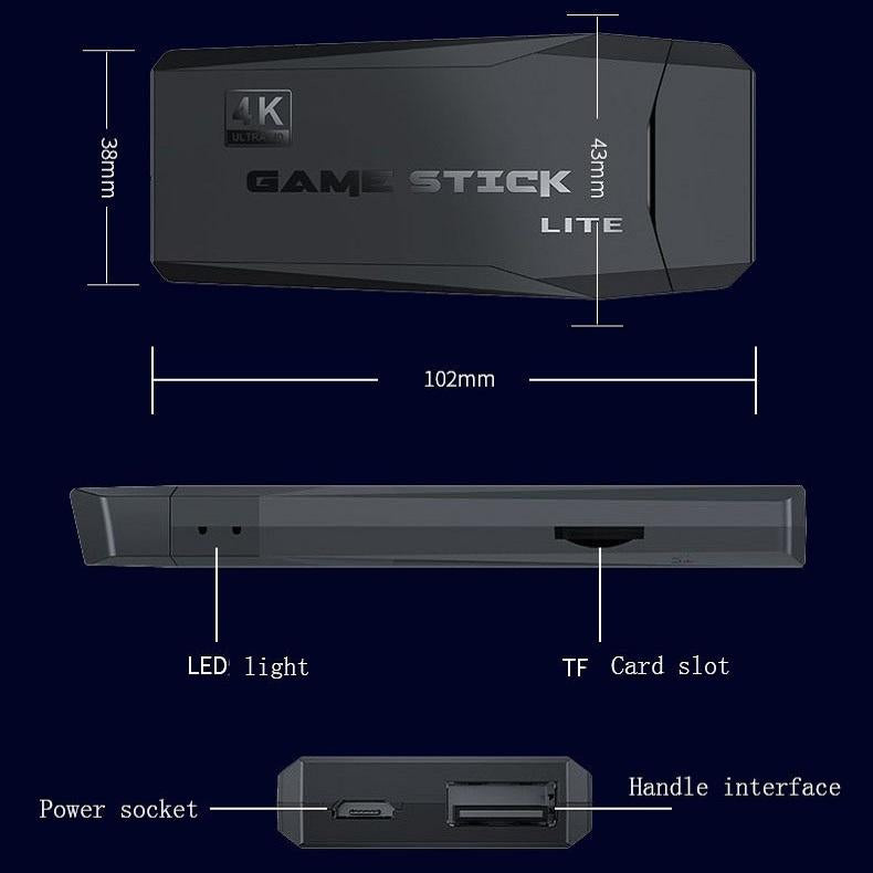 Wireless Hdmi Arcade Game Machine With 2 Gamepads - 32Gb Memory-1922443458031783939