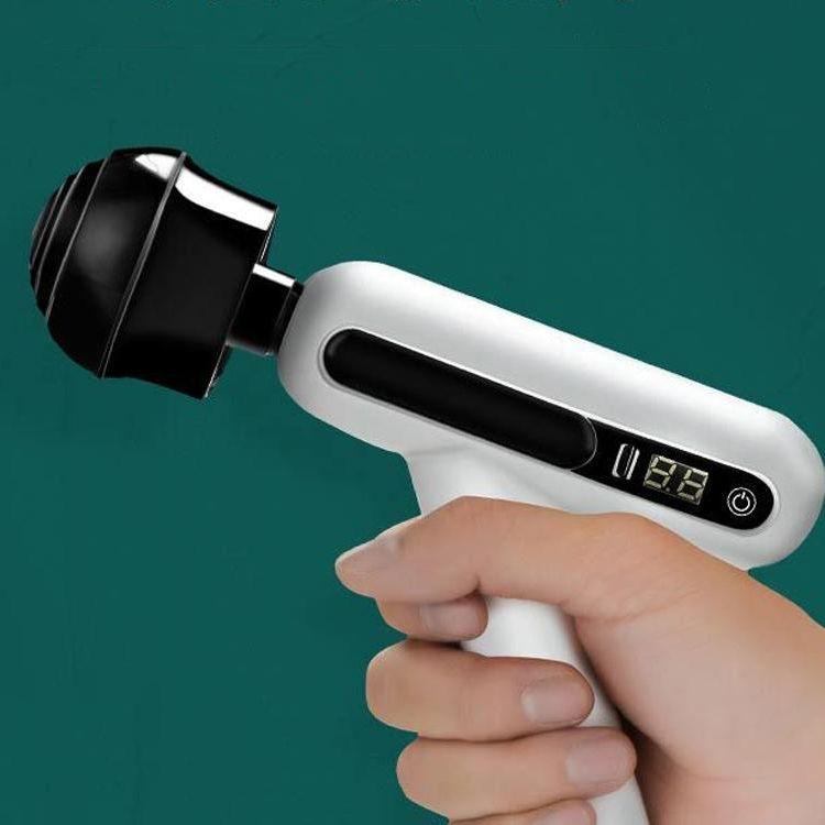 12-Speed Rechargeable Mini Massage Gun With Lcd Touch Screen-1915197062287331329