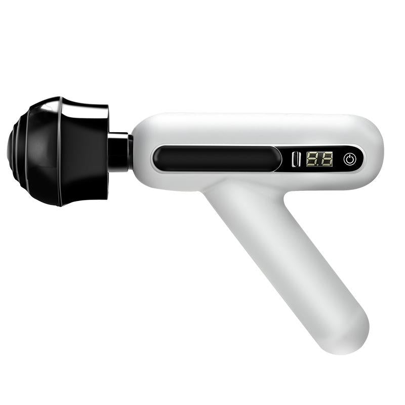 12-Speed Rechargeable Mini Massage Gun With Lcd Touch Screen-1915197062287331328
