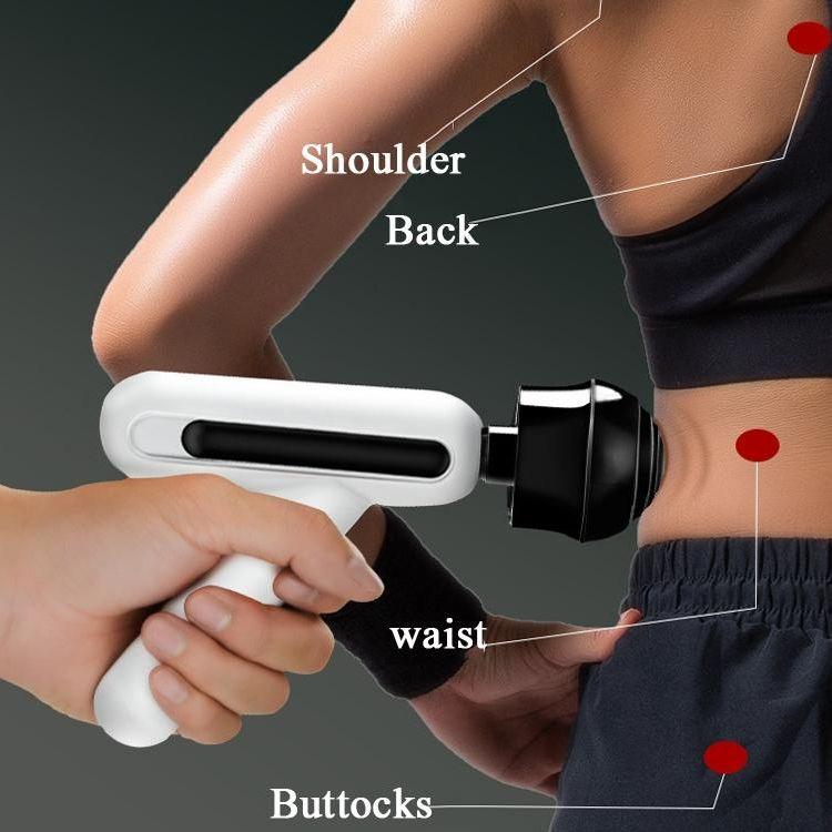 12-Speed Rechargeable Mini Massage Gun With Lcd Touch Screen-1915197062287331333
