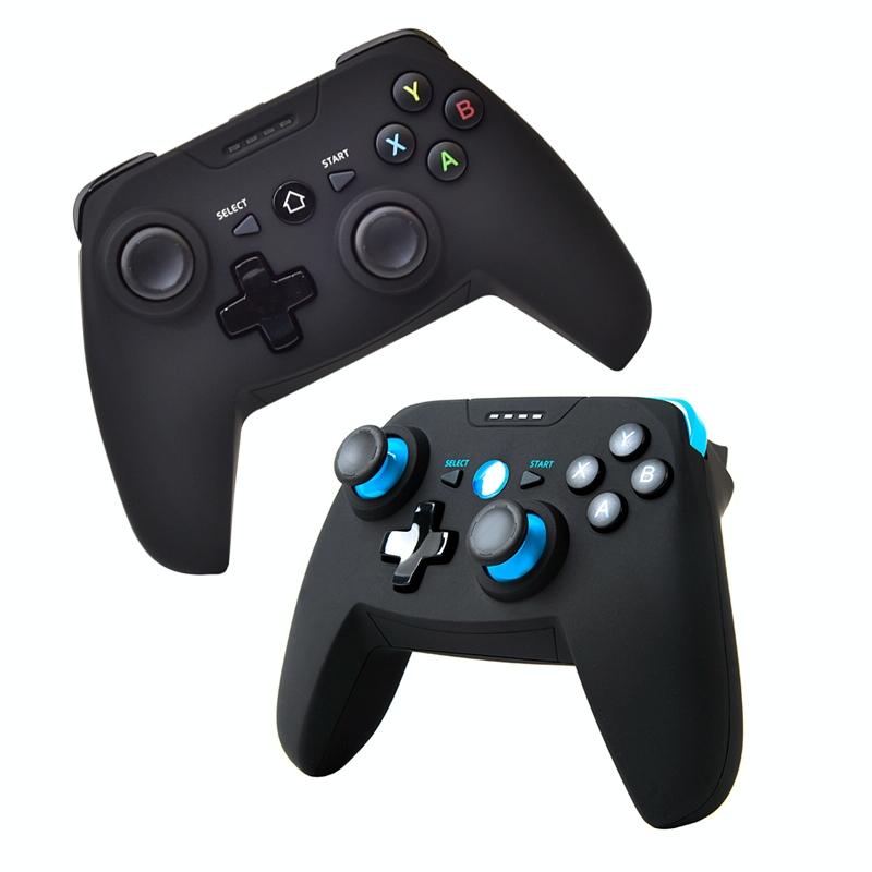Wireless Game Controller For Android / Ios / Pc / Ps3 With Bluetooth &amp; 2.4Ghz Includes Handle Bracket And Receiver - Blue-1915197459227873281