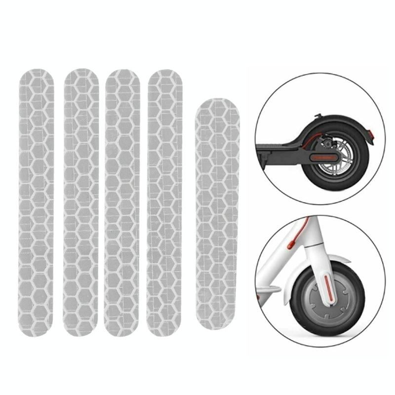 Reflective Stickers For Ninebot Es1 Scooter - White-1964932244955074560