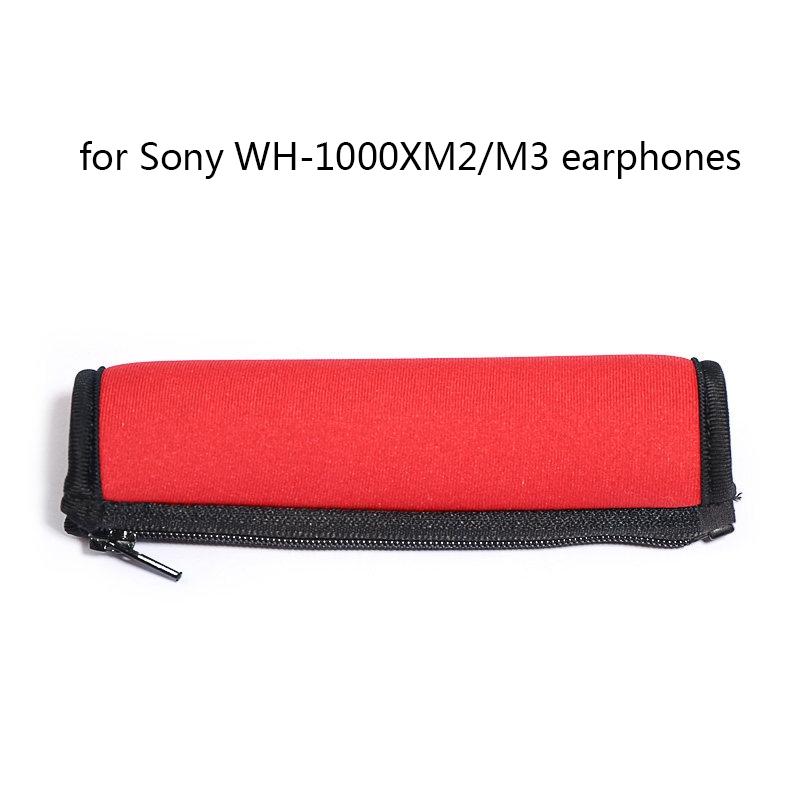 2 Pieces Headset Sponge Covers For Sony Wh-1000Xm2 / Xm3 / Xm4 - Black Protein With Card Buckle-1915198255315161091