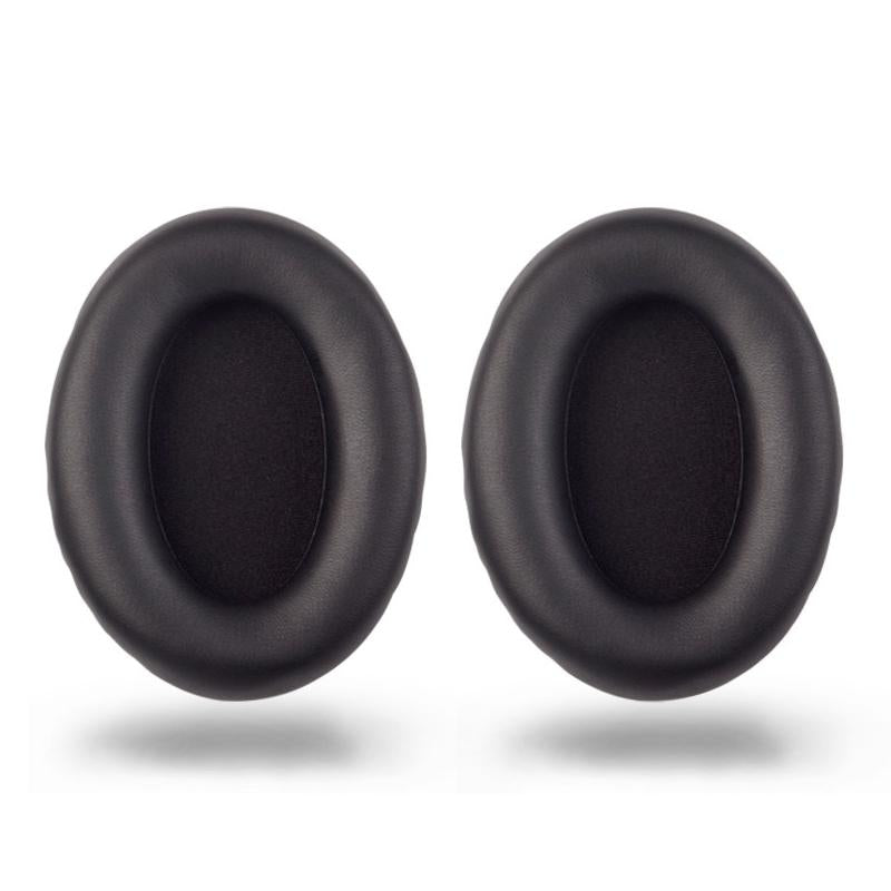 2 Pieces Headset Sponge Covers For Sony Wh-1000Xm2 / Xm3 / Xm4 - Black Protein With Card Buckle-1915198255315161094
