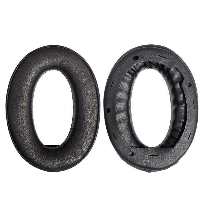 2-Pack Sony Wh-1000Xm2 / Xm3 / Xm4 Headset Covers - Black Lambskin-1915198367282106374