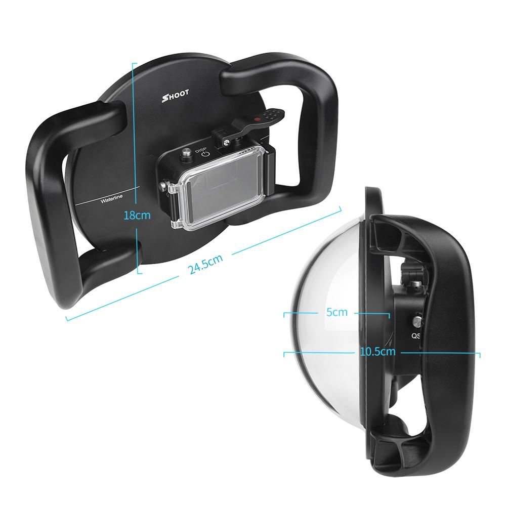 Underwater Dome Port For Dji Action Camera With Handle Trigger-1915197546792357889