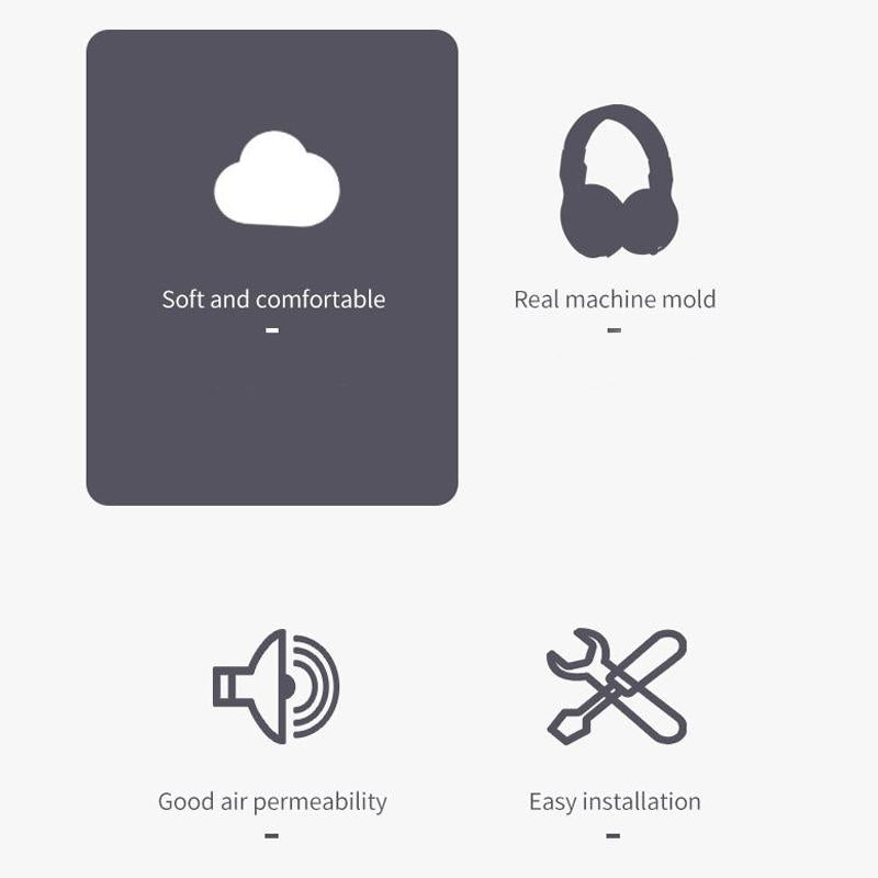 2-Pack Protective Headset Covers For Logitech A50 - Leather Earmuffs-1915197442320633859